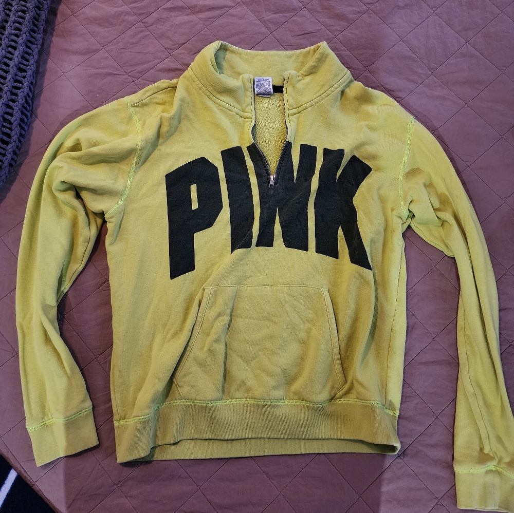 PINK quarter zip pullover
